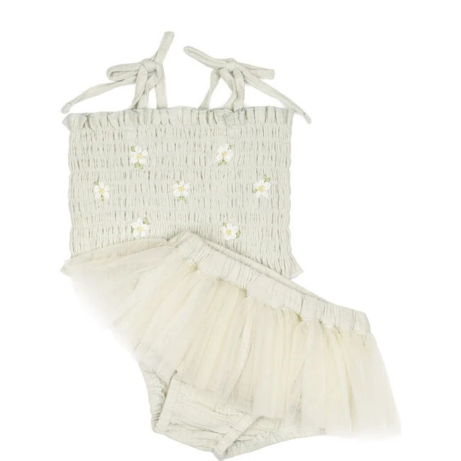 Wild Wawa | Daisies Tutu, Seafoam (Green, Size 12-18M) | Maisonette | Maisonette