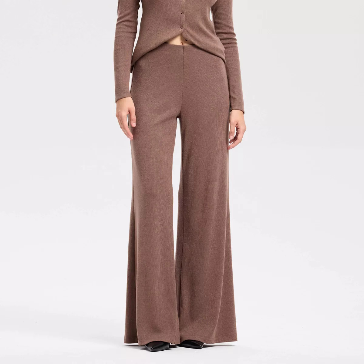 Women's High-Rise Ribbed Wide Leg Pants - A New Day™ | Target