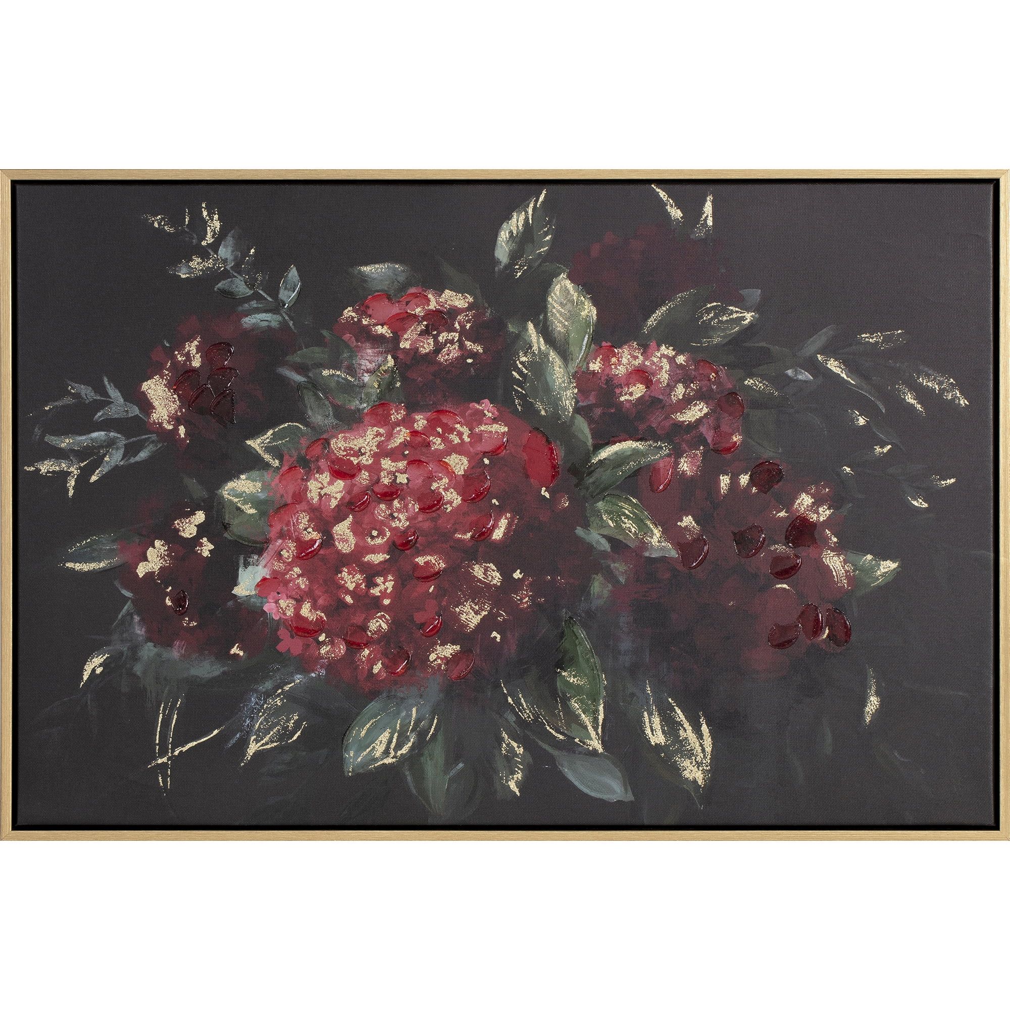 30" x 20" Holiday Floral - Framed & Embellished Canvas Wall Art | Walmart (US)