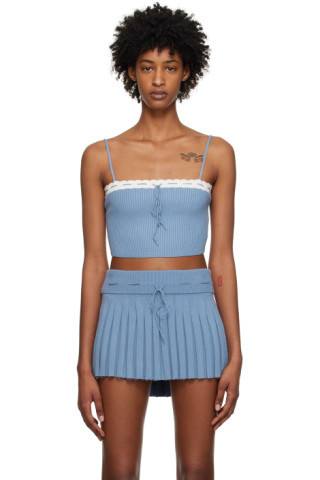 Danielle Guizio - Blue Cielo Camisole | SSENSE