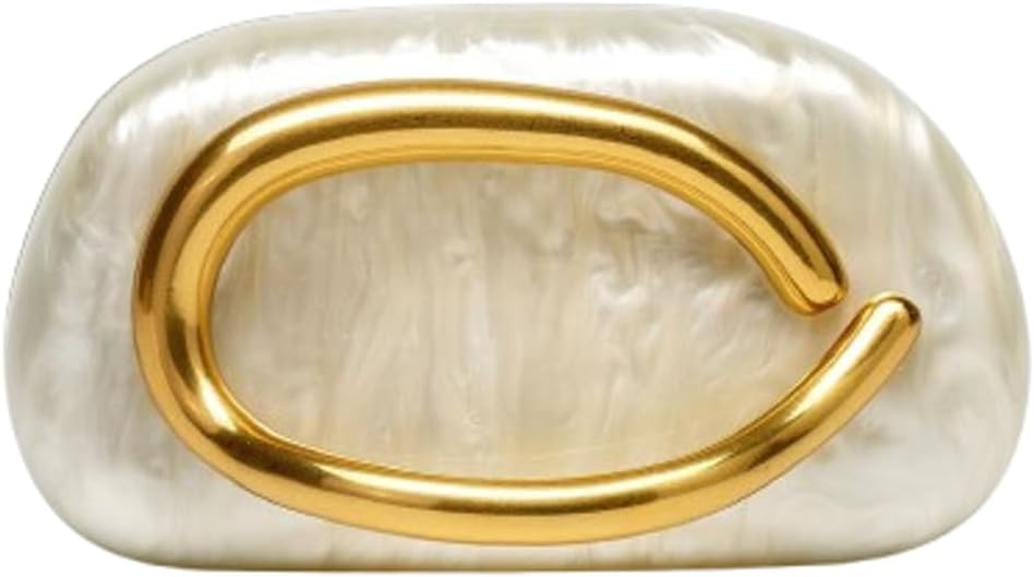 Acrylic Evening Gold Clutch Purses Women Crossbody Handbags Bag for Wedding | Amazon (US)