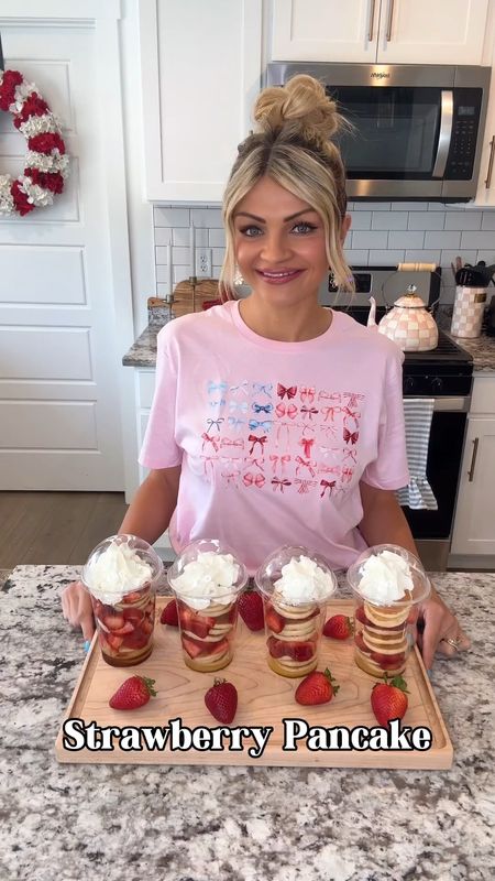 Links from IG post! Walmart cups, mini pancakes, and my cutting board. Coquette American flag shirt from Etsy!

#LTKVideo #LTKFindsUnder50 #LTKHome