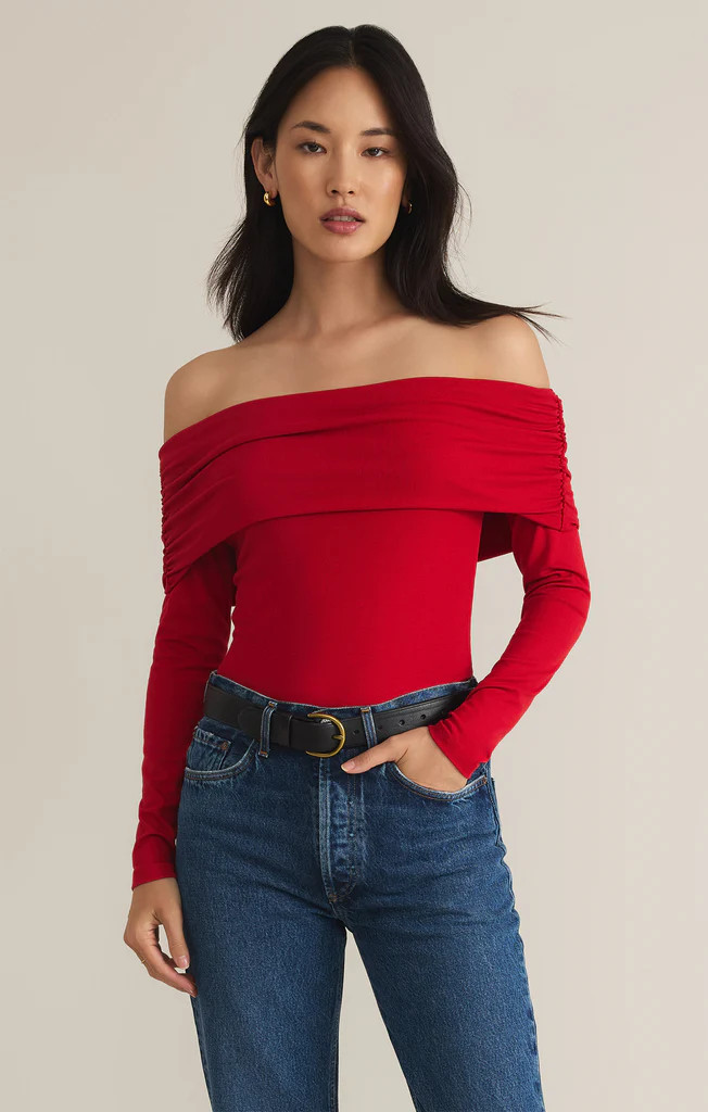 Mara Off Shoulder Second Skin Bodysuit | Z Supply