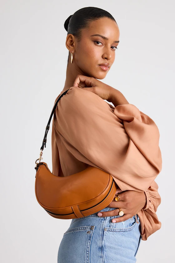 Carina Tan Crescent Shoulder Bag | Lulus