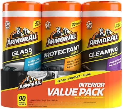 Armor All Protectant, Glass and Cleaning Wipes, Wipes for Car Interior and Car Exterior, 30 Count... | Amazon (US)