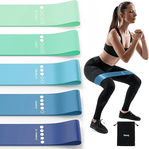Resistance Bands for Working Out, 5-Pack Elastic Loop Exercise Bands for Strength Training Stretc... | Amazon (US)