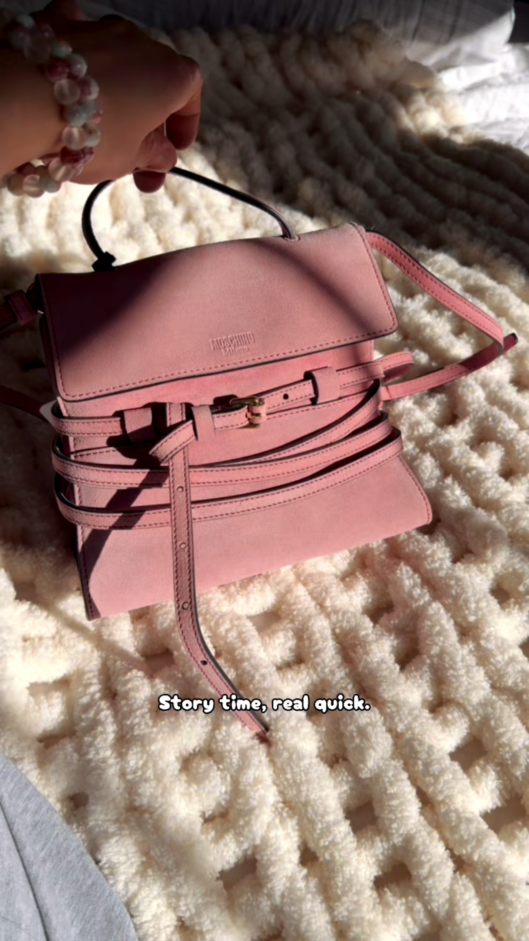 My first moschino purchase, I typically don’t shop here, but I saw this handbag and feel completely in love. I can’t wait to explore more tie me handbags in different colors and models such as their tote and shoulder. #handbags #purses #luxuryhandbags 

#LTKValentine #LTKstorytime #LTKdayinmylife