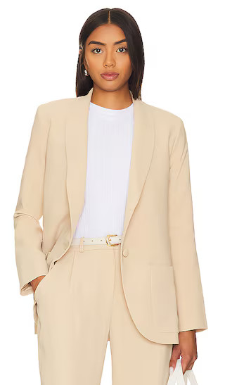 X Revolve Shawl Collar Blazer in Earth | Revolve Clothing (Global)