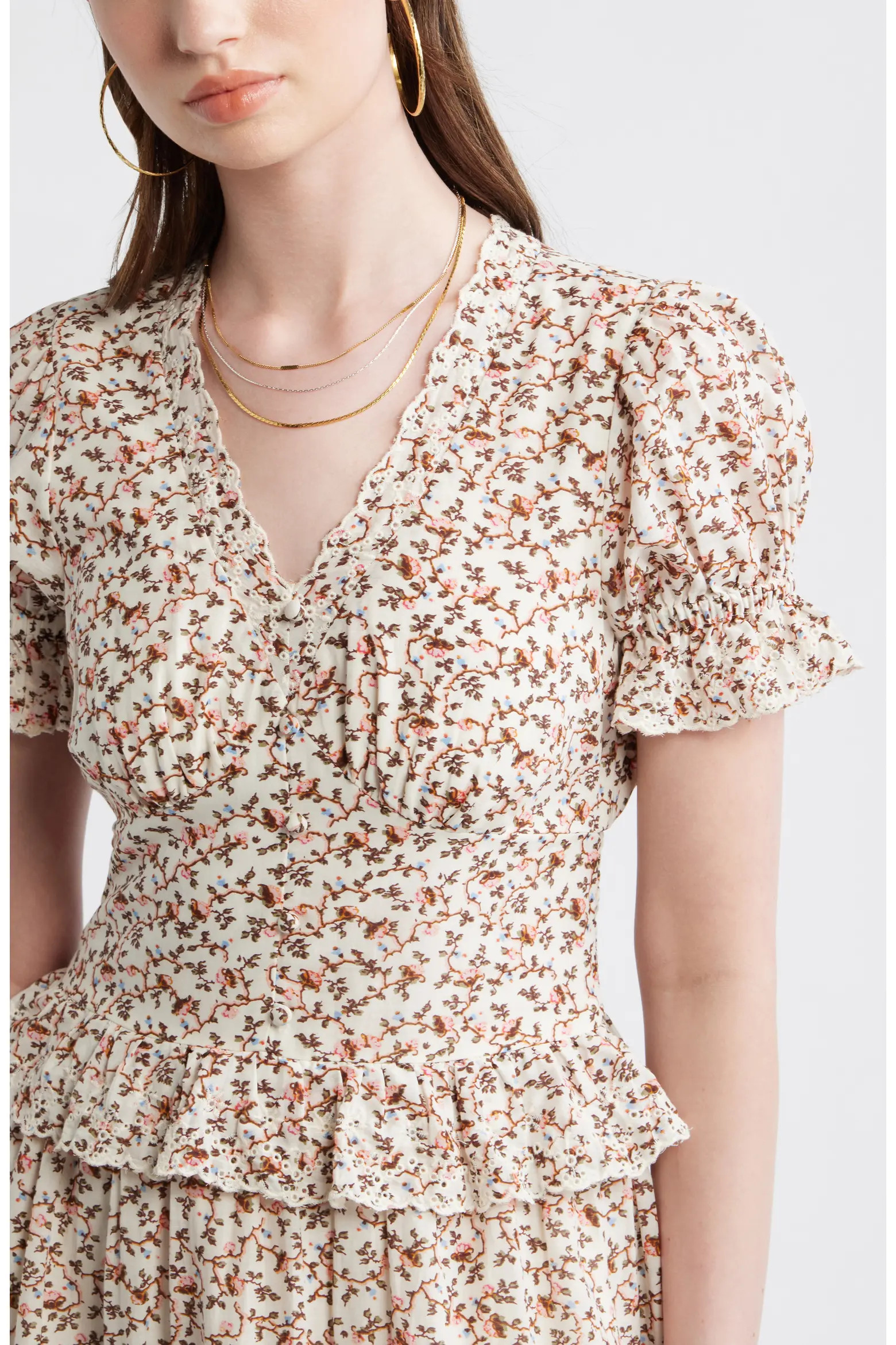 Cutwork Peplum Maxi Dress (Women) | Nordstrom | Nordstrom