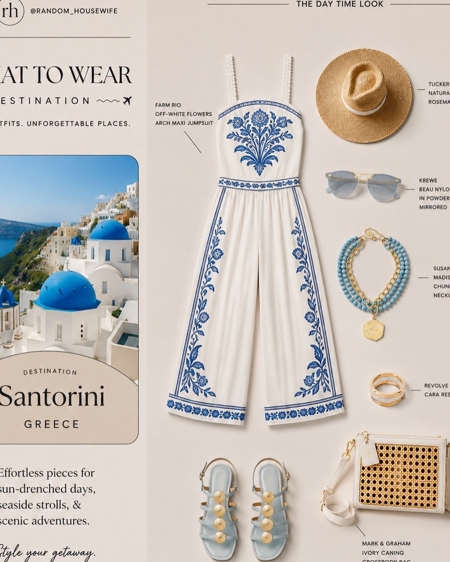 Comment LETS GO to shop these beautiful Santorini inspired looks.  From sightseeing to days by the sea and night time glam these looks will have you looking and feeling your best

Starting another looks by destination series — let me know what location you want to see next ✈️ 

#santorini #letsgoexplore #summerlook