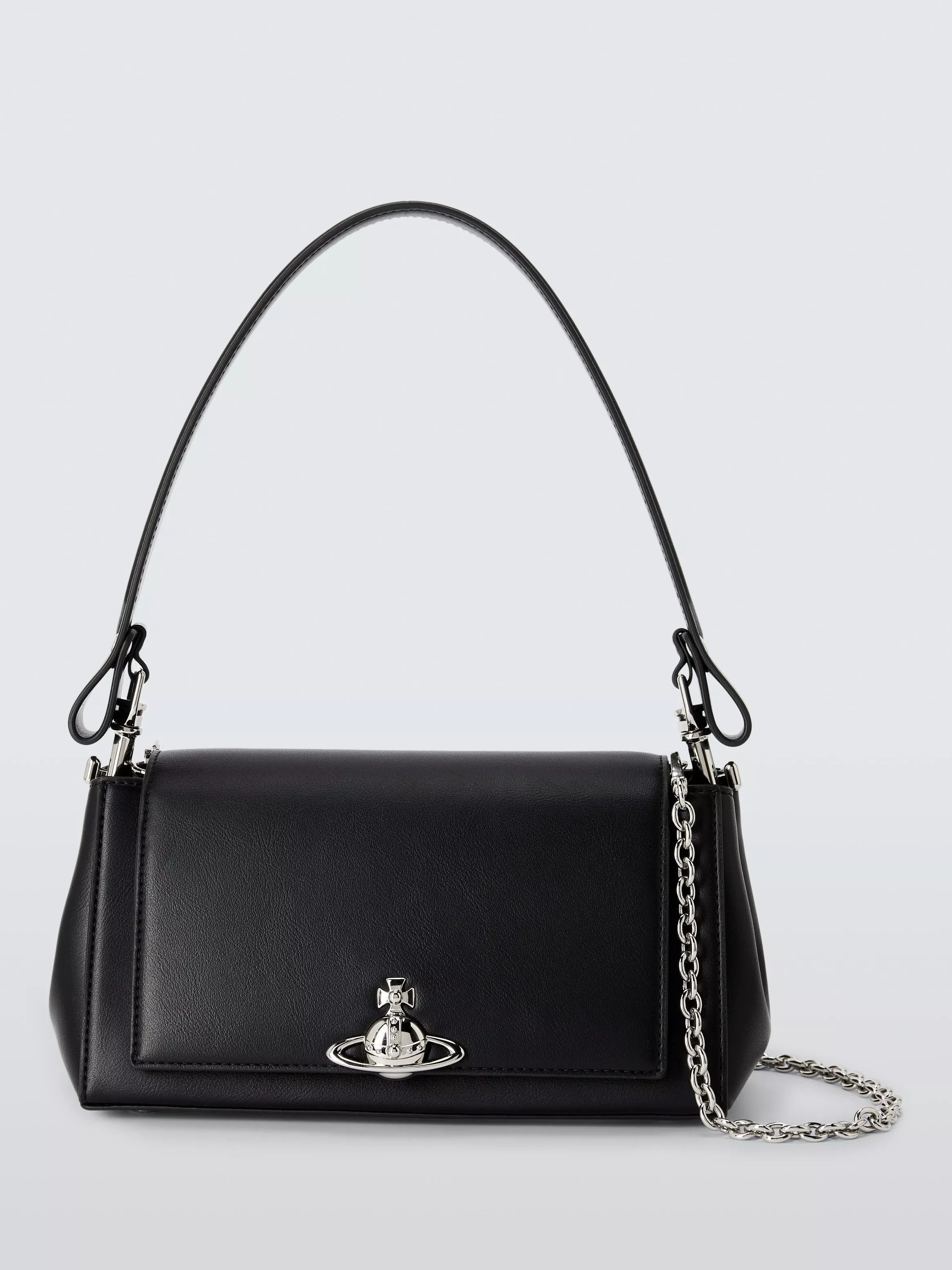 Vivienne Westwood Hazel Medium Shoulder Bag, Black | John Lewis (UK)