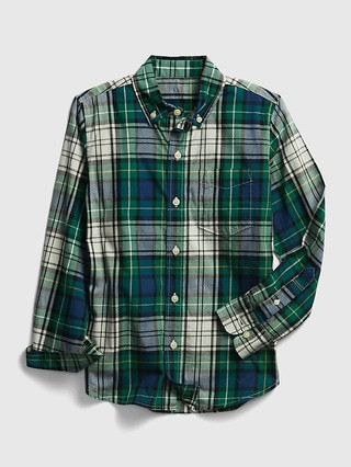 Kids Plaid Oxford Shirt | Gap (US)