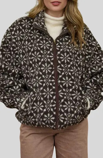 Geometric Print Fleece Jacket | Nordstrom Rack