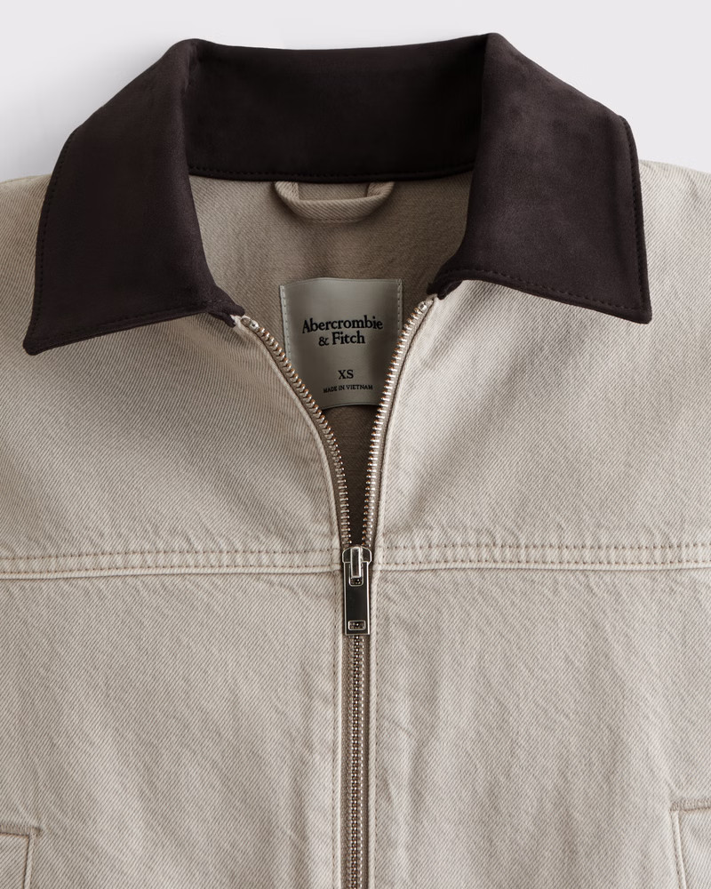 Denim Zip-Up Jacket | Abercrombie & Fitch (US)