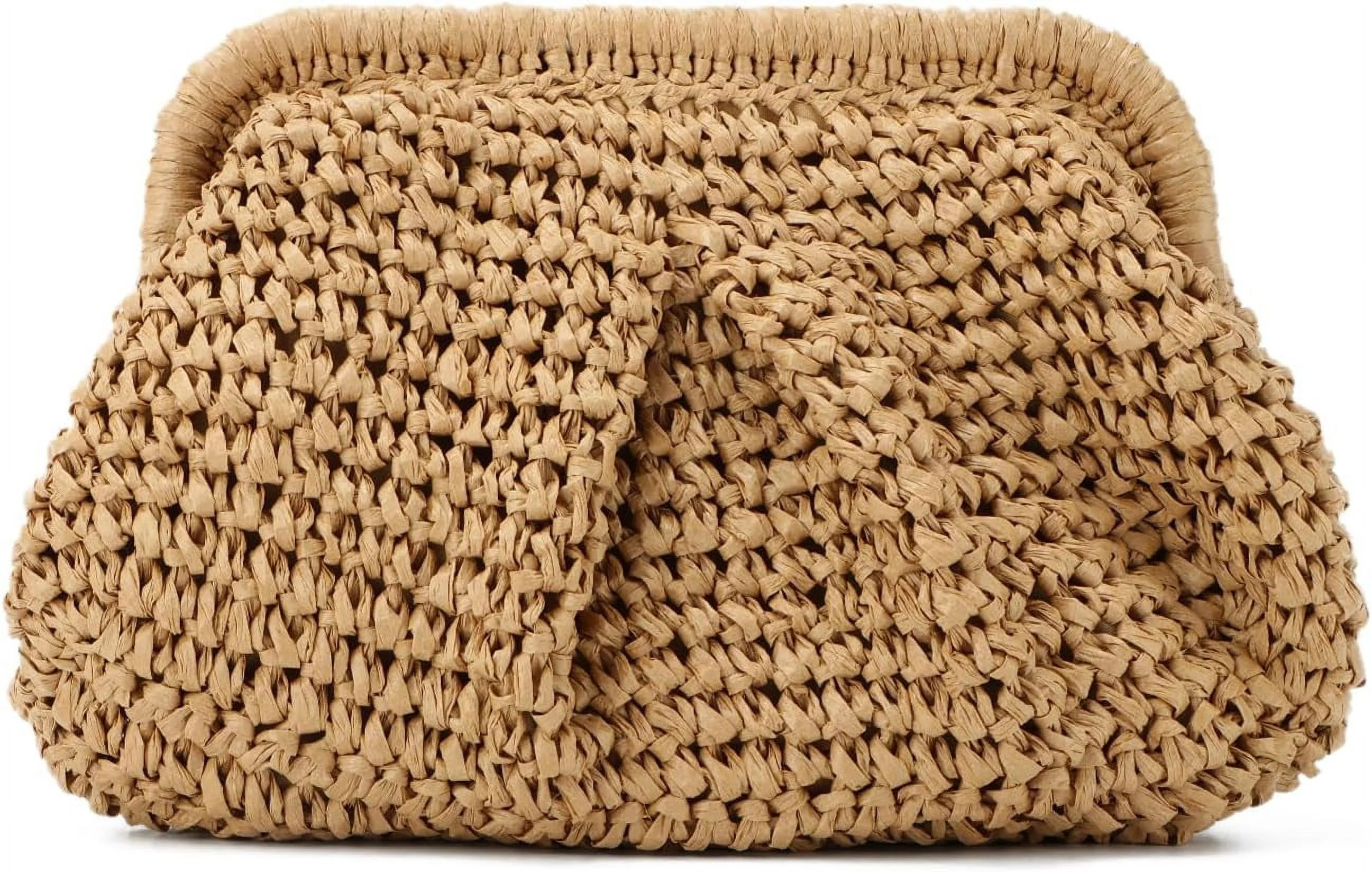 Zhengup Straw Clutch Purses for Women Small Woven Dumpling Bag Summer Beach Clutch Wicker Crossbo... | Walmart (US)