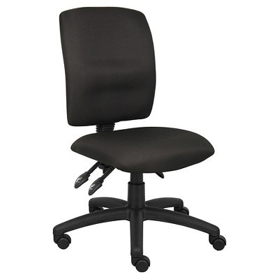 Multi-Function Fabric Task Chair Black - Boss Office Products: Ergonomic, Swivel, Lumbar Support, Nylon Legs | Target