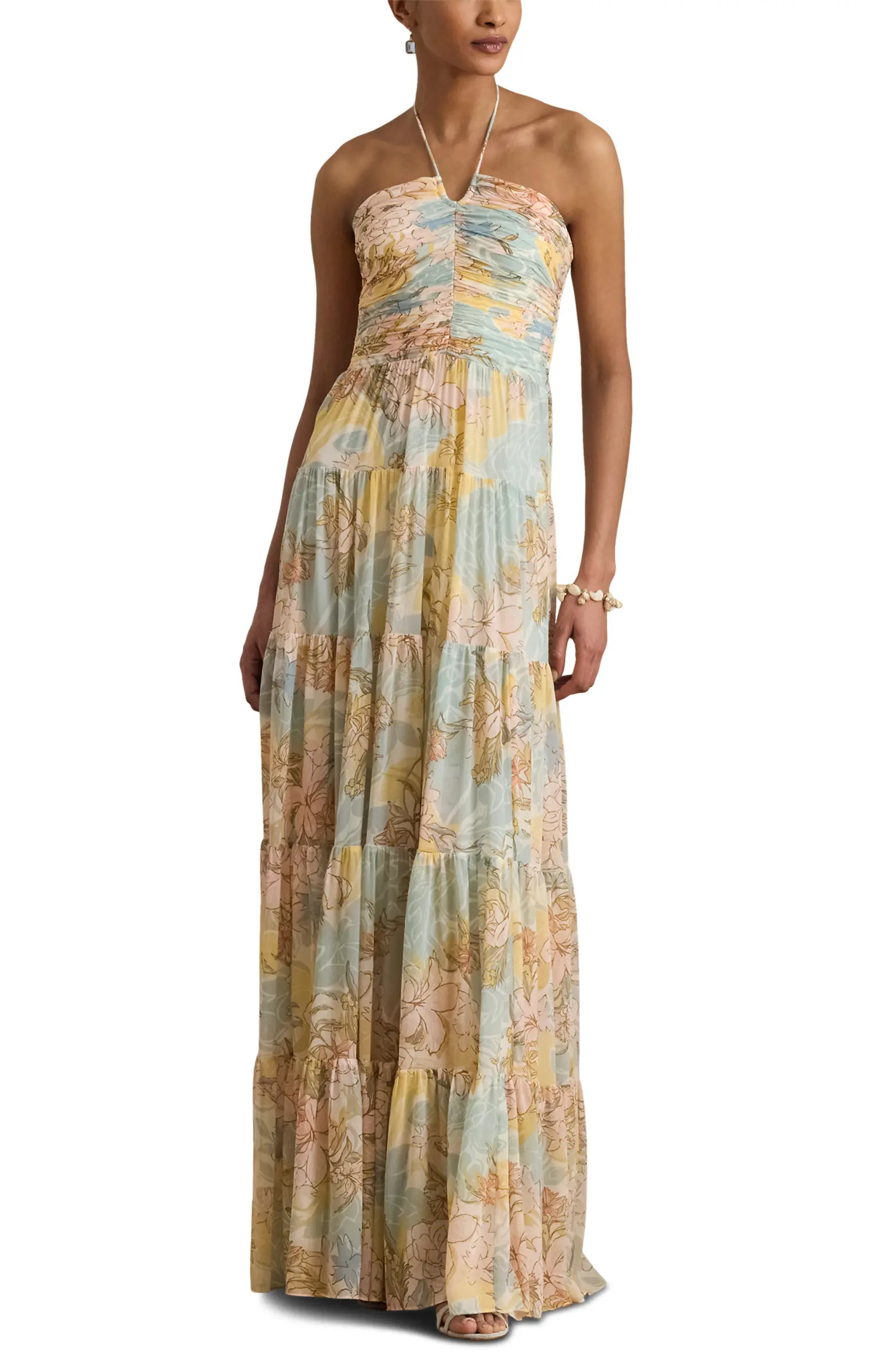 Lauren Ralph Lauren Floral Print Halter Maxi Dress | Nordstrom | Nordstrom