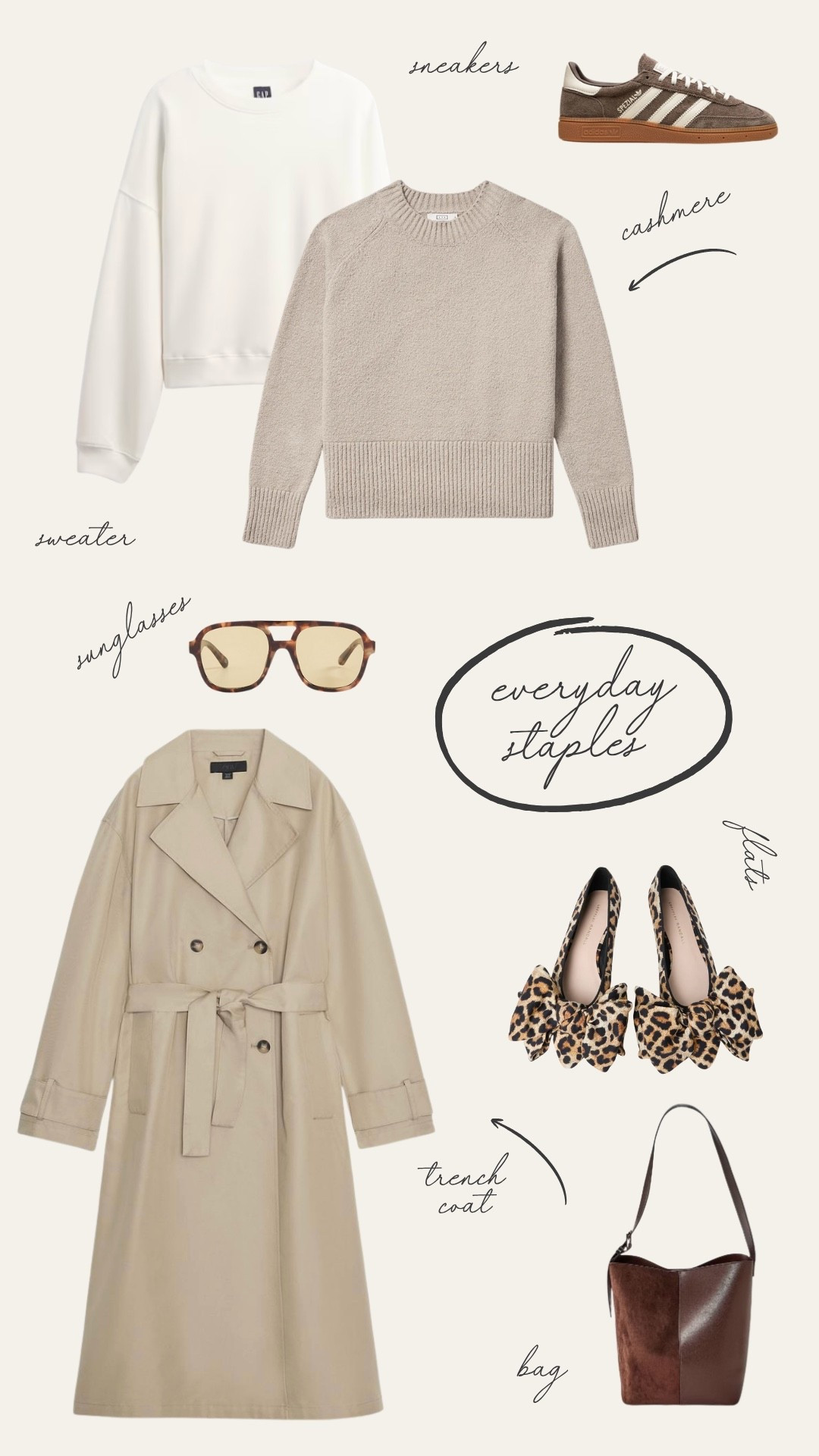 everyday staples

sneakers
cashmere
sweater
sunglasses
flats
french coat
bag

#LTKGiftGuide #LTKCyberWeek #LTKHoliday
