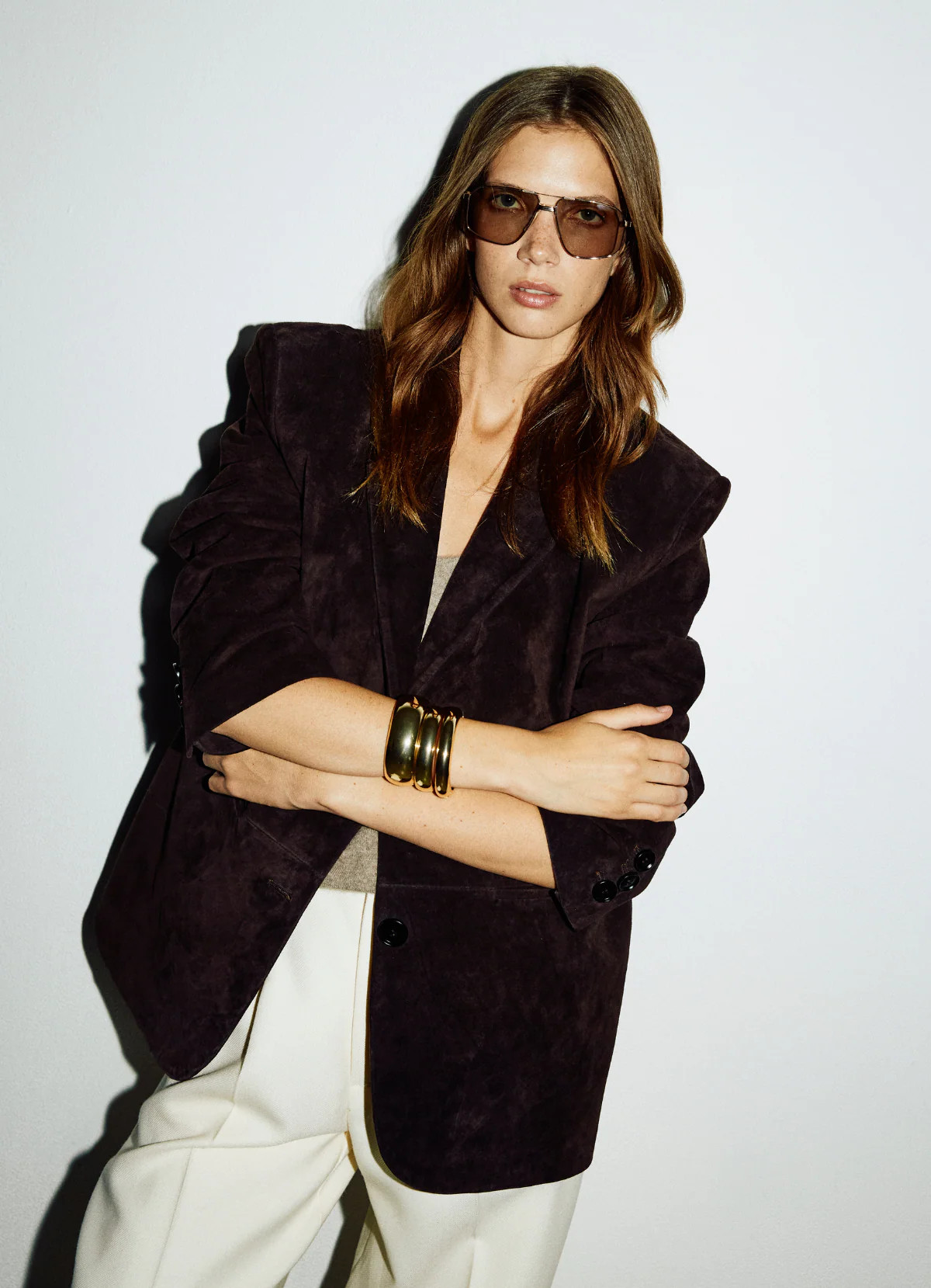 Espresso Suede Blazer | DE SAVARY LONDON