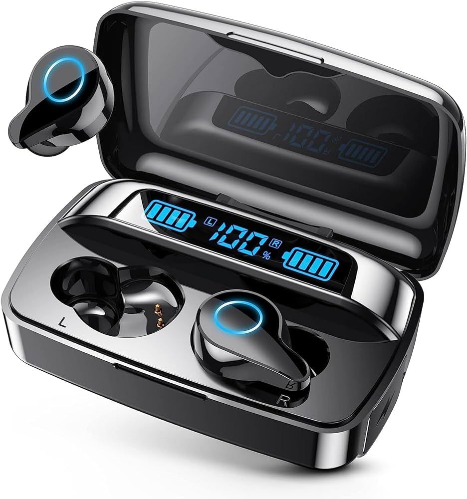 PIFFA Bluetooth Headphones Wireless Earbuds, 132Hr Playtime Sports Ear Buds with 1800mAh Digital ... | Amazon (US)