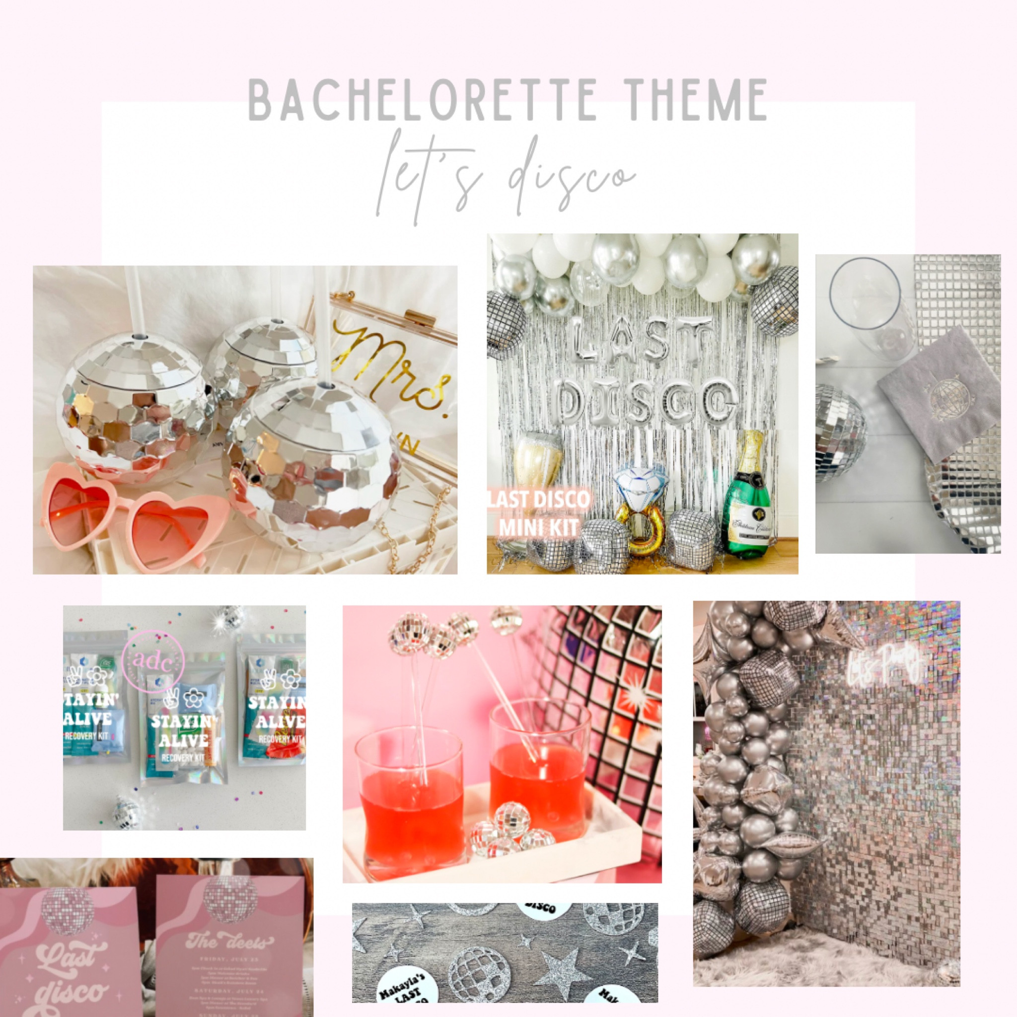 Let’s disco Etsy finds to bring the bachelorette theme to life 

bachelorette themes, decor kit, balloon garland, disco bride, disco bachelorette, etsy shop, bachelorette party, bachelorette weekend, bride to be, balloon arch, silver streamers, disco ball cups, xofetti finds

#LTKFind #LTKwedding #LTKunder50