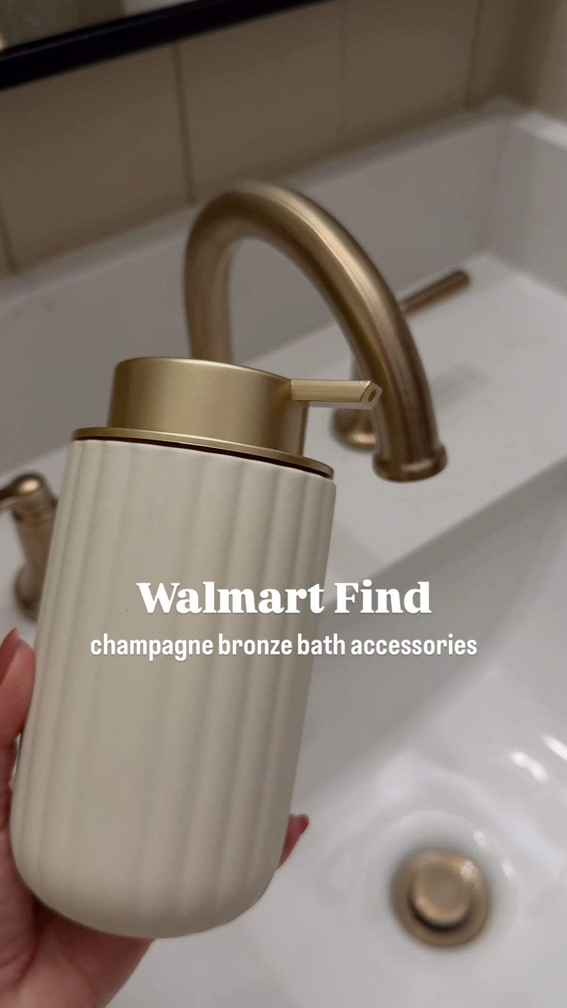 Delta champagne bronze lovers! I found the perfect bath accessories that actually match!!🤩 
3 colors available - cream, sage, and black 
•••
Delta champagne bronze, champagne bronze, champagne bronze hardware, bathroom accessories, bath accessories, master bathroom, primary bathroom, guest bathroom, soap dispenser, Walmart home, gold bathroom accessories, brushed gold


#LTKSeasonal #LTKFindsUnder50 #LTKHome
