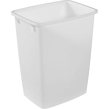 Rubbermaid Small Kitchen Bathroom Trash Can, 9 Gallons, White, Waste Basket for Under Counter/Kit... | Amazon (US)
