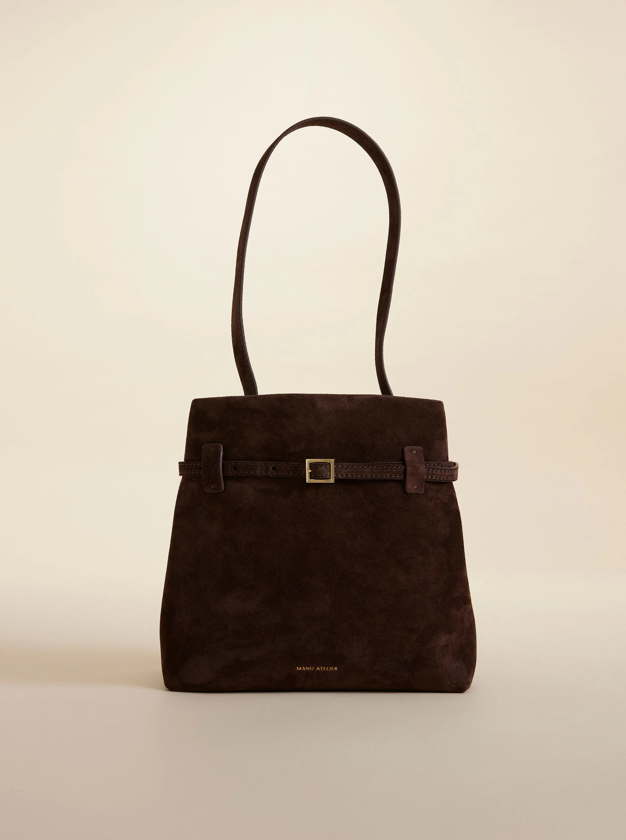 Mini Tote du Jour Deep Brown Suede by Manu Atelier | Manu Atelier