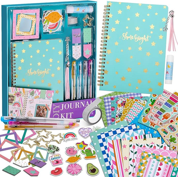 DIY Journal Kit for Girls, Scrapbook & Diary Supplies Set, Birthday Gifts for Teen Girls Craft Se... | Amazon (CA)