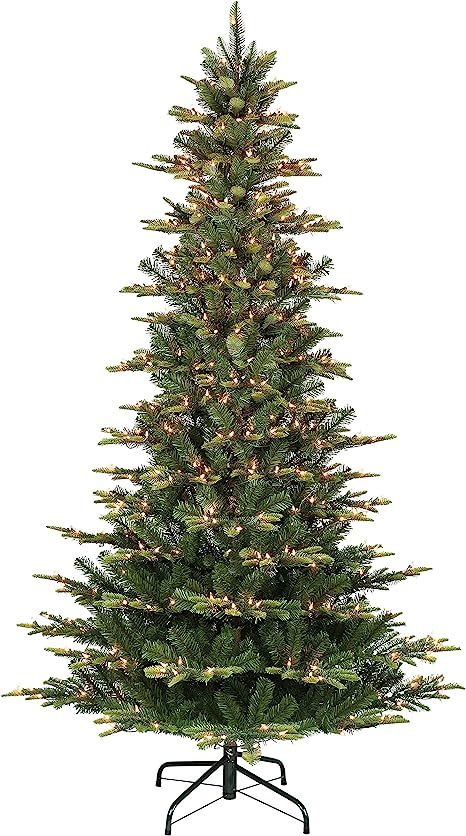 Puleo International 6.5 Foot Pre-Lit Slim Aspen Fir Artificial Christmas Tree with 350 UL-Listed ... | Amazon (US)