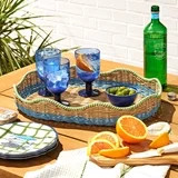 Beautiful Two-Tone Rattan Serving Tray by Drew Barrymore - Walmart.com | Walmart (US)