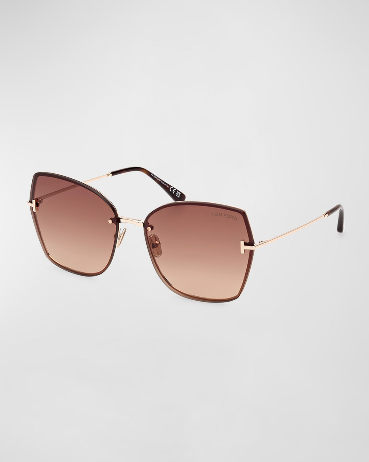 Nickie Metal Butterfly Sunglasses | Neiman Marcus