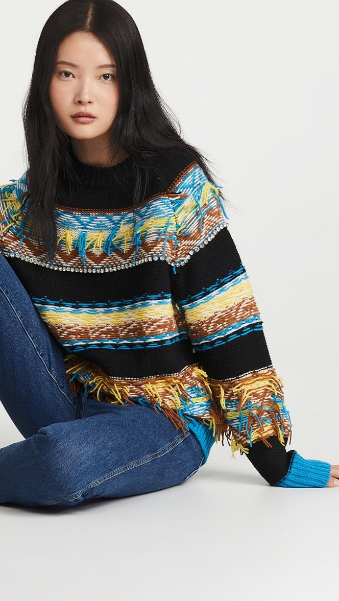 Alessia Multi Pattern Sweater | Shopbop