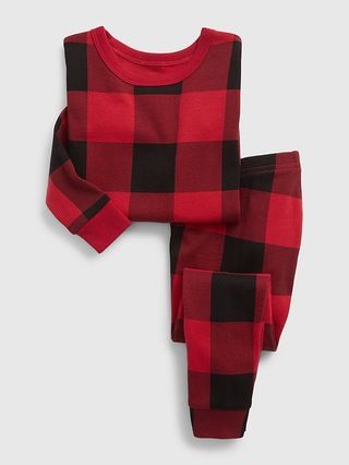 babyGap 100% Organic Cotton Buffalo Check PJ Set | Gap (CA)