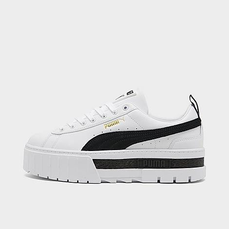 Women's Puma Mayze Casual Shoes in Puma White/Puma Black Size: 6.5 | Finish Line (US)