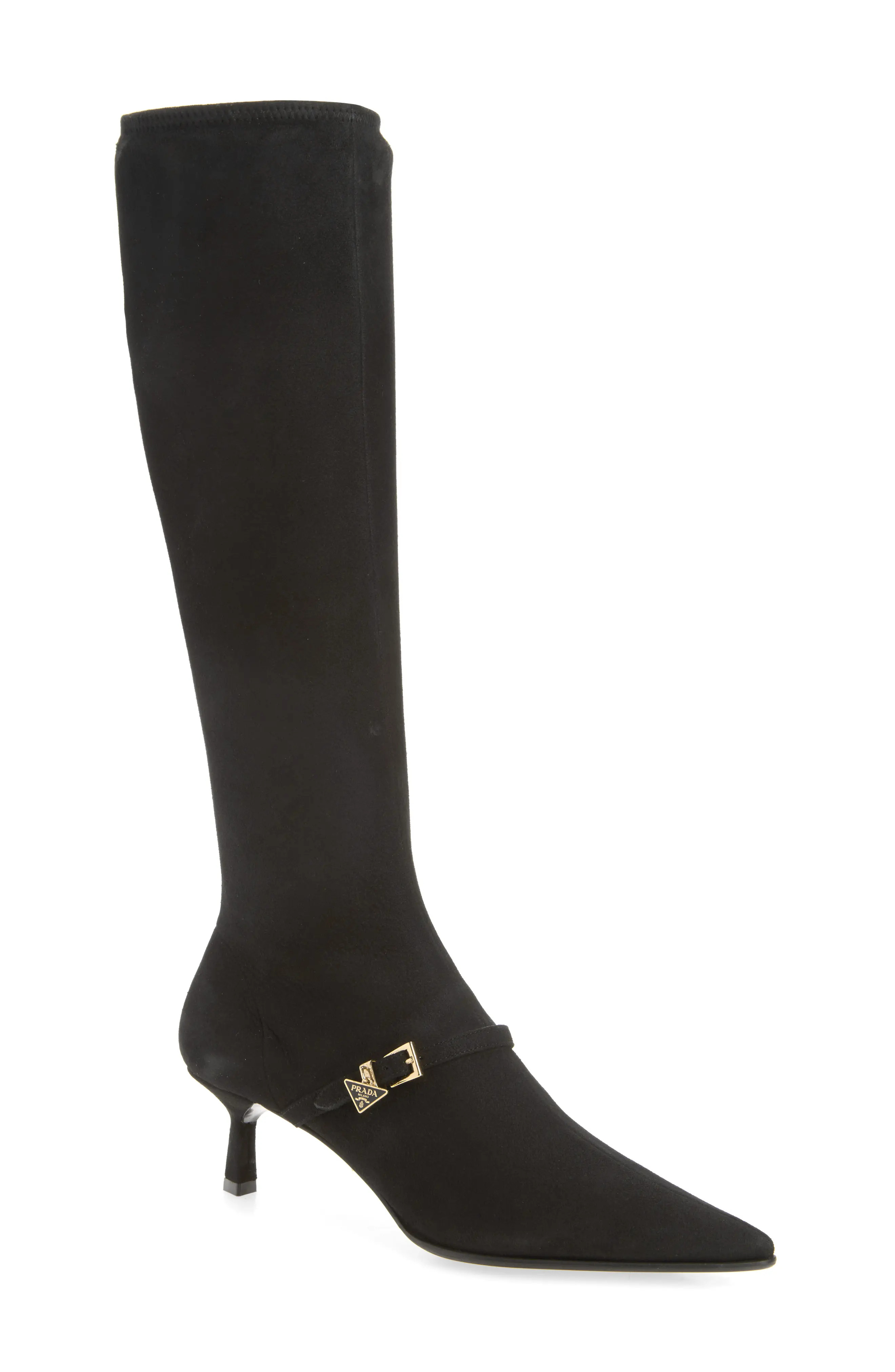 Prada Stretch Knee High Boot (Women) | Nordstrom | Nordstrom