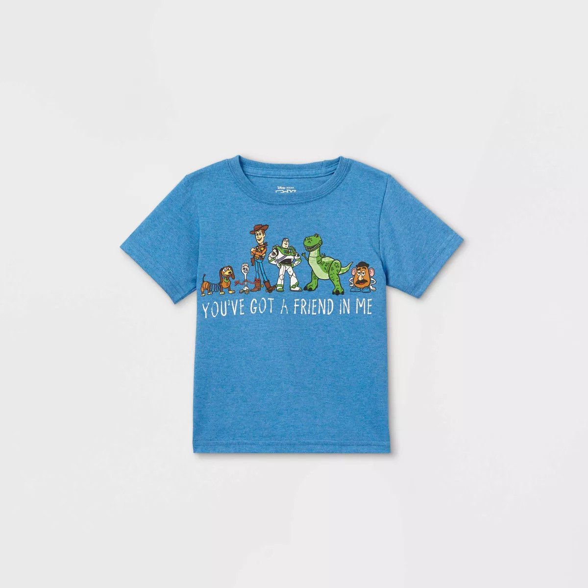 Toddler Boys' Toy Story 'Friend In Me' Short Sleeve Graphic T-Shirt - Blue | Target