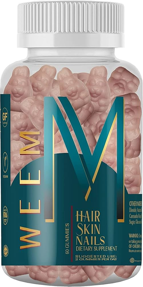WEEM Hair Skin and Nails Gummies - Supports Healthy Hair - Vegan biotin Vitamins for Women & Men ... | Amazon (US)