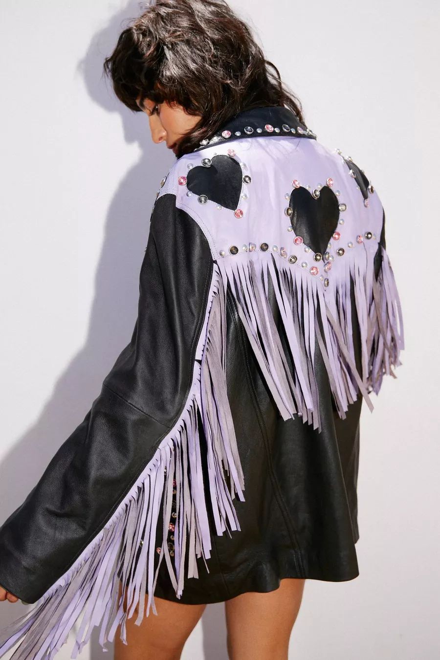 Premium Fringe Embellished Real Leather Jacket | Nasty Gal US
