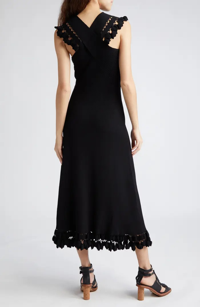 Ulla Johnson Fiora Cutwork Detail Rib Midi Dress | Nordstrom | Nordstrom
