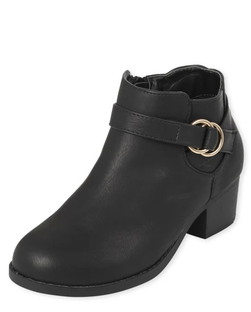 Girls Buckle Low Heel Booties | The Children's Place | The Children's Place