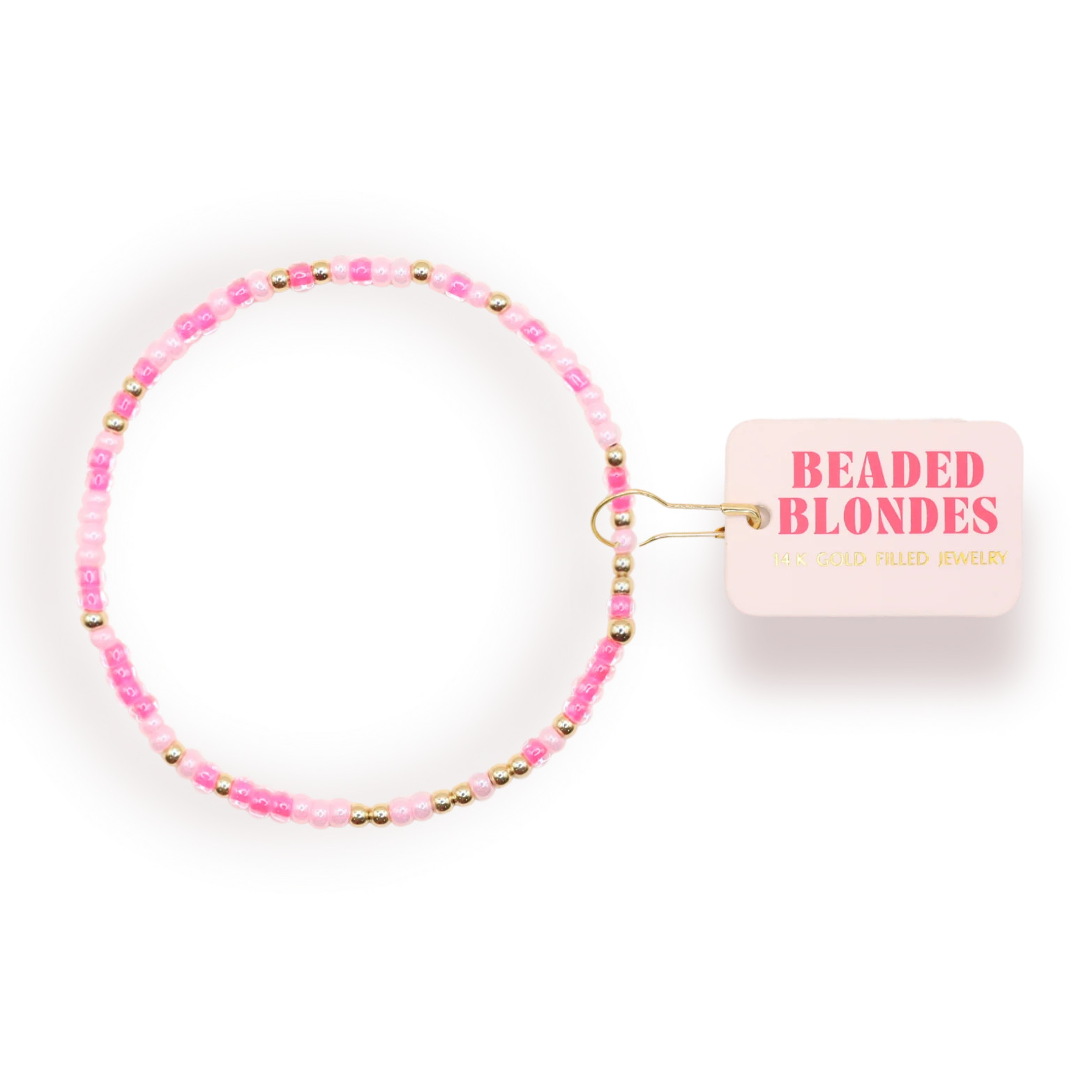 Pink Sprinkle Bracelet | Beaded Blondes