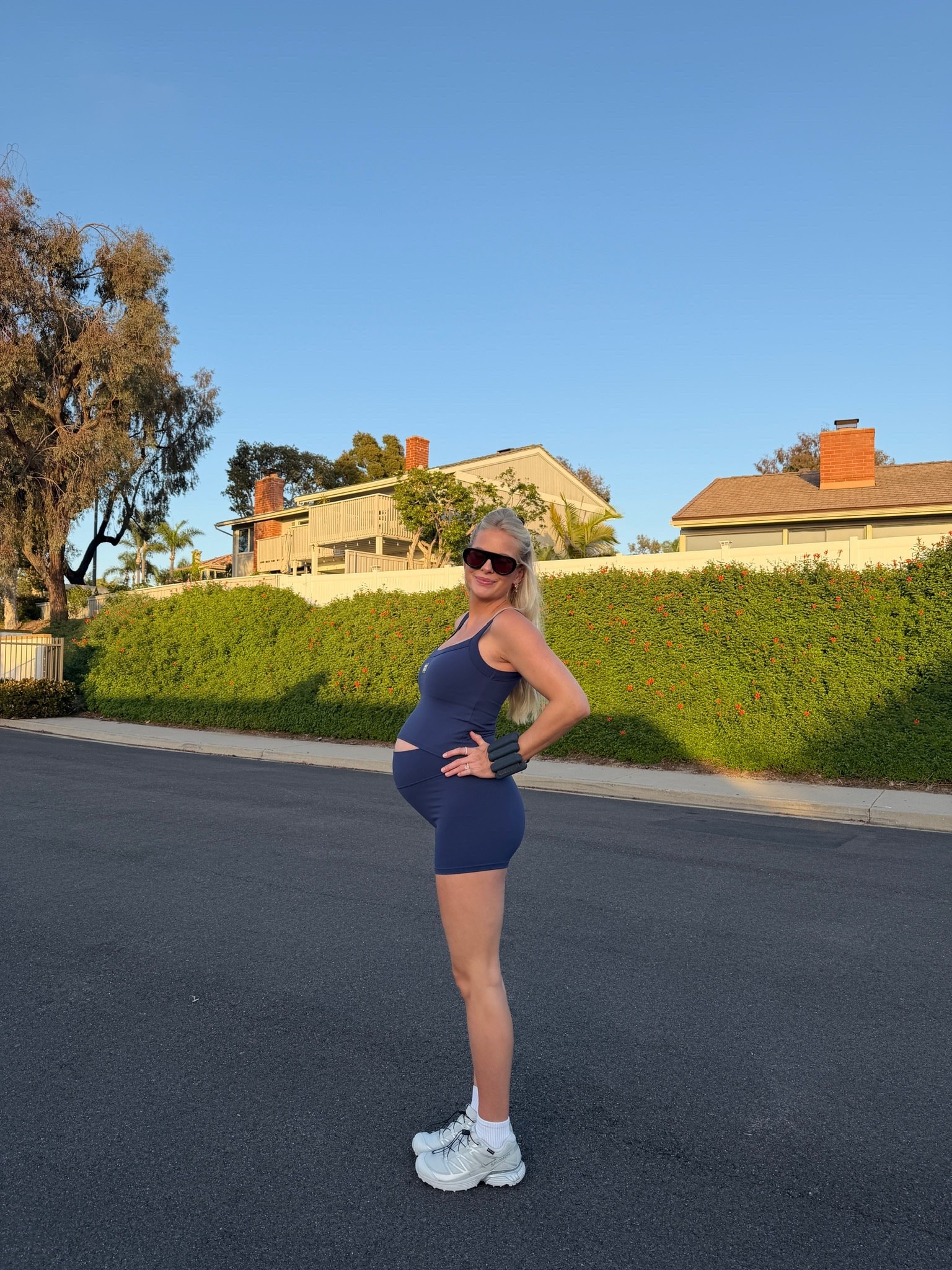 Wearing a med in top & bottom sized up for pregnancy , shoes run tts! Code “KPGS20!” for discount on bracelet and ring! #kathleenpost

Active wear, workout wear, walk outfit, bump friendly, maternity look

#LTKActive #LTKfitnessgoals #LTKBump