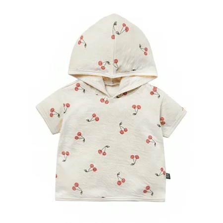 Modern Moments by Gerber Baby Neutral Organic Hooded Short Sleeve Top, Sizes 0/3 Months - 24 Months | Walmart (US)
