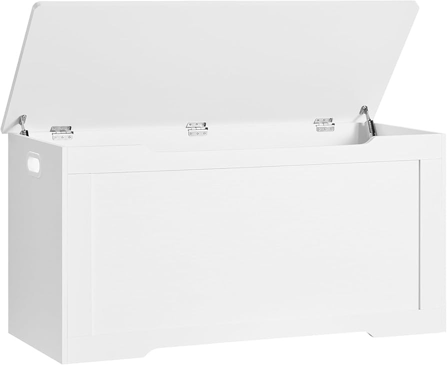 usikey 39.4” Toy Chest, Toy Box for Living Room, Storage Chest with 2 Safety Hinges, Lift Top S... | Amazon (US)