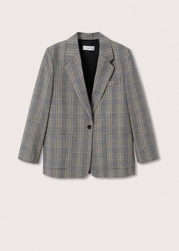 Check wool blazer | MANGO (US)
