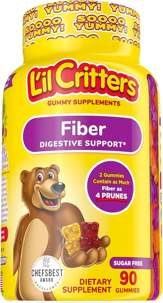L’il Critters Fiber Daily Gummy Supplement for Kids, for Digestive Support, Berry and Lemon Fla... | Amazon (US)