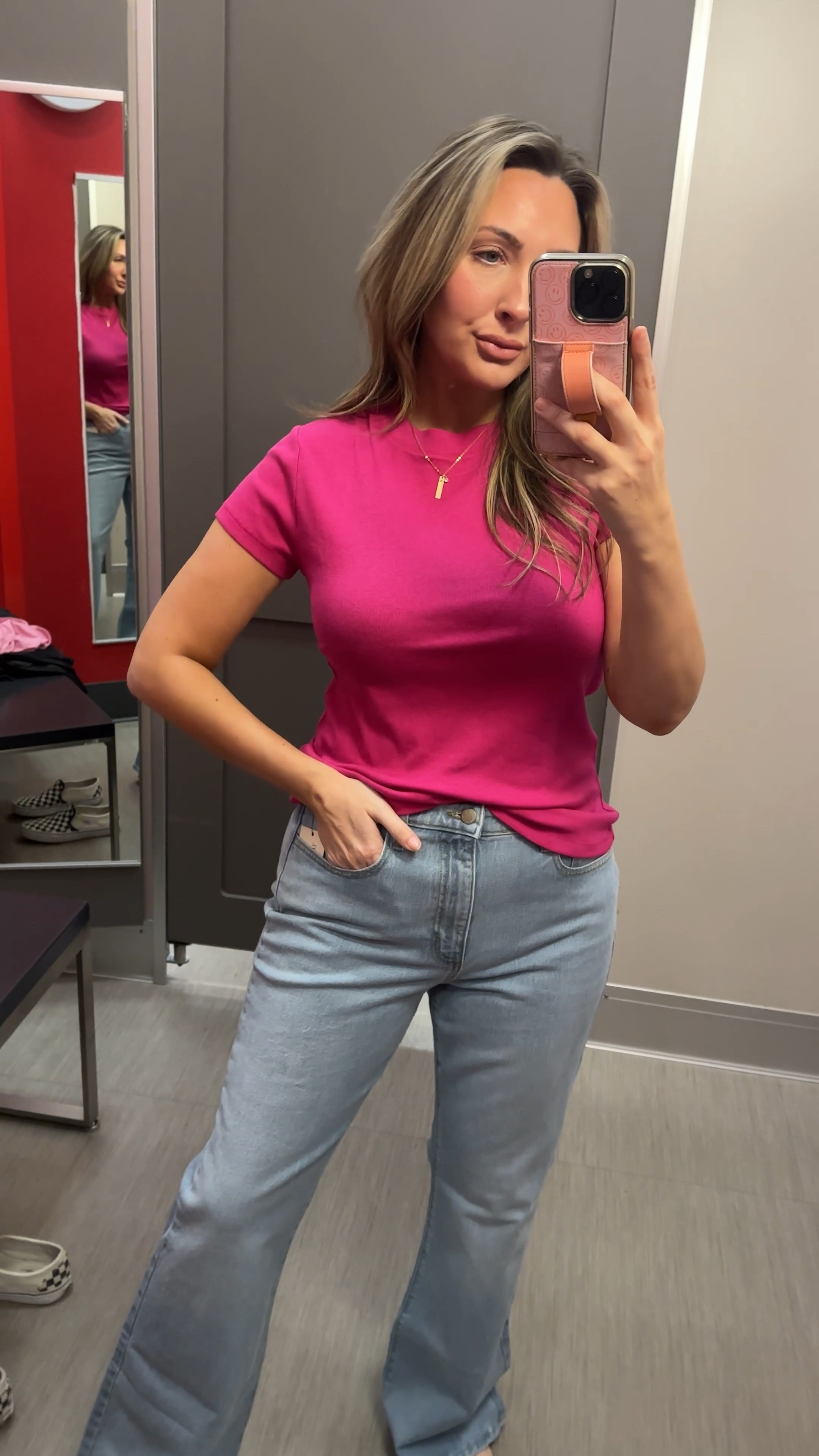 The cutest basic ribbed tees at target & high waisted jeans 

#LTKstyletip #LTKmidsize #LTKfindsunder50