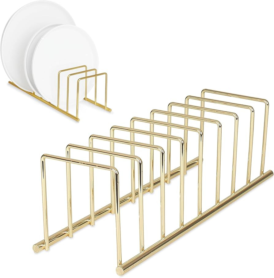 Spectrum Dish Drying Rack for Kitchen Counter, Euro Kitchen Organizer (Gold) - Space-Saving Dish ... | Amazon (US)