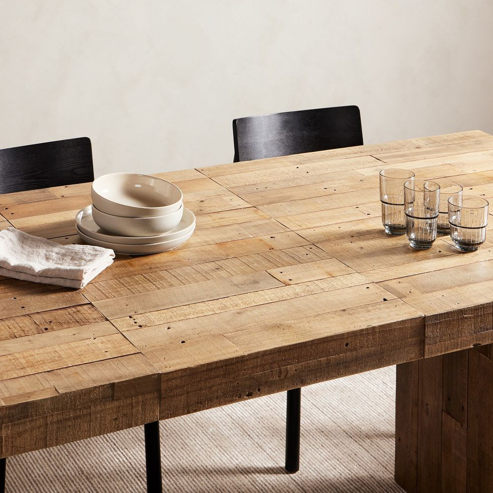 Emmerson® Reclaimed Wood Rectangle Extendable Dining Table (72"–93") | West Elm (US)